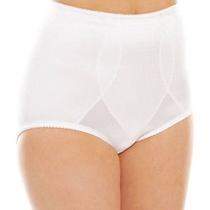 Underscore Firm Control Full Figure Briefs, White